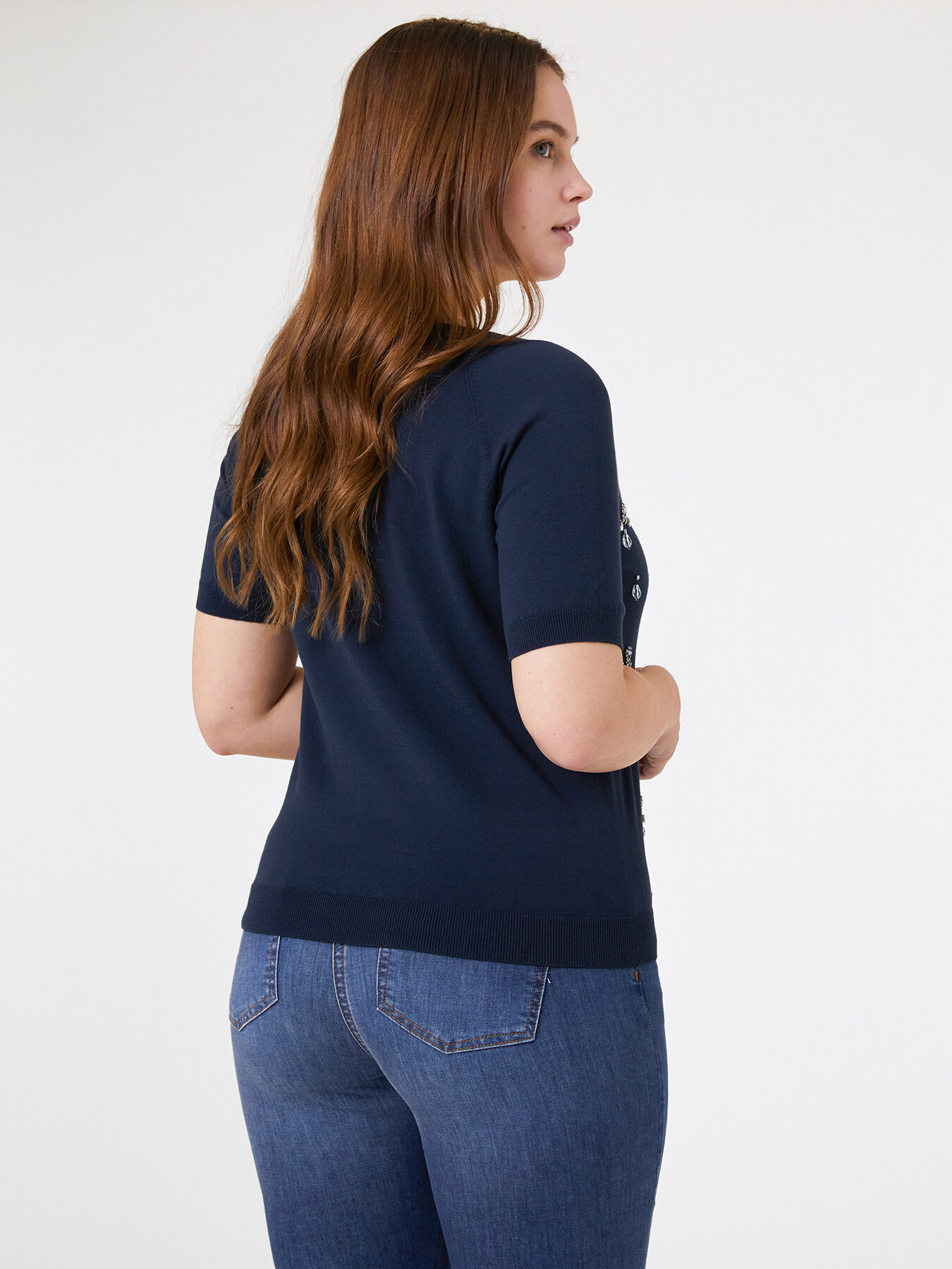 Jersey en ECOVERO™ con bordado fino image number 1