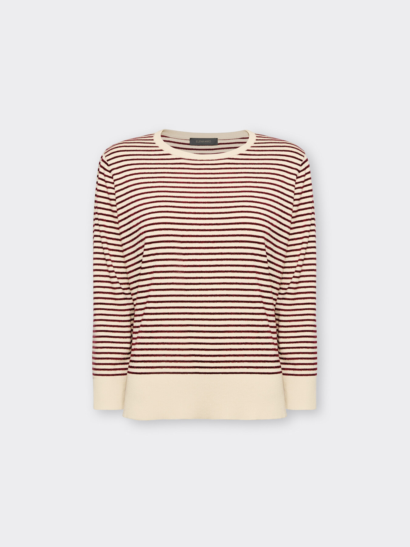 Viscose blend striped sweater image number 4