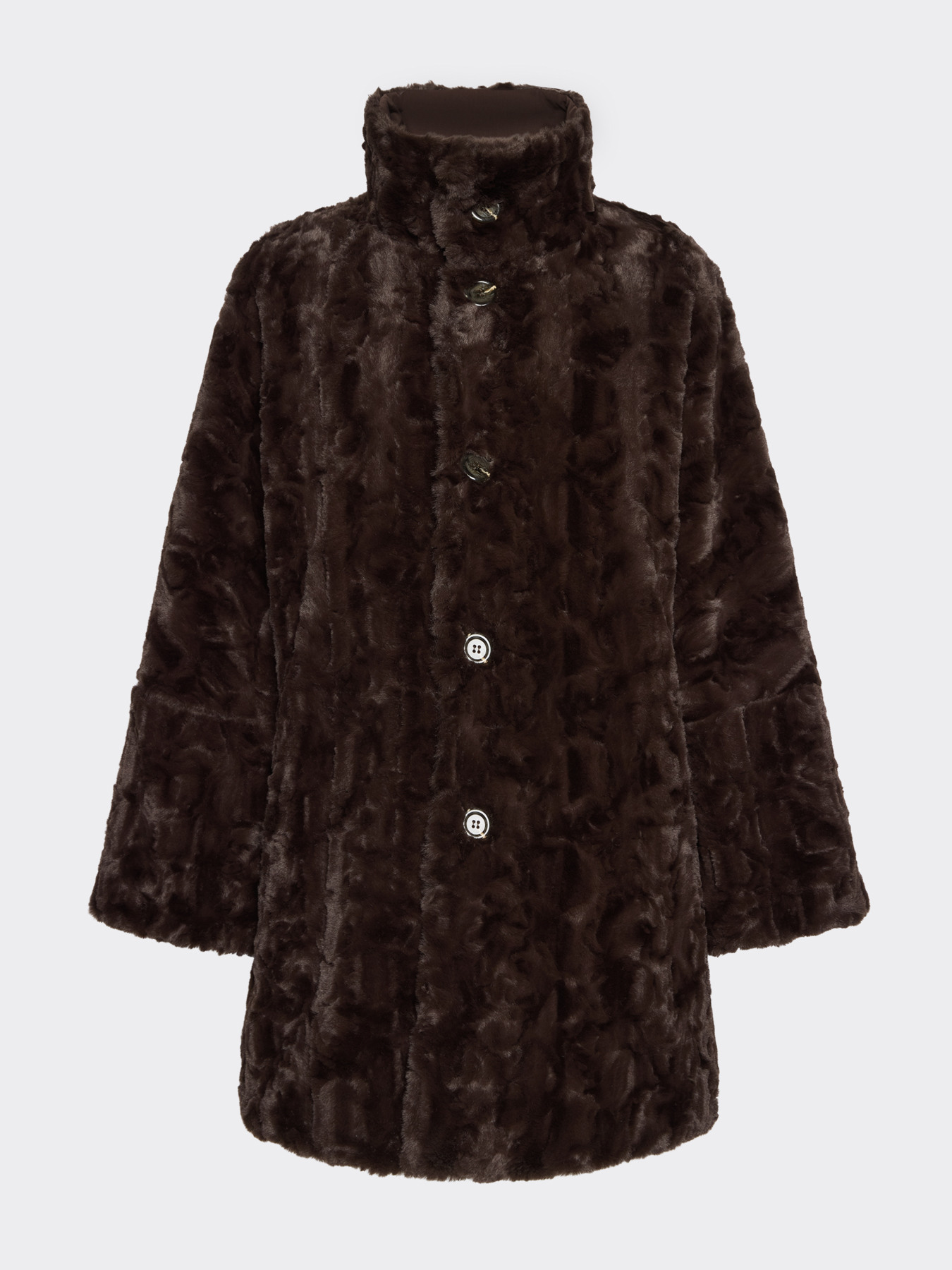 Giaccone reversibile in nylon eco shearling image number 6