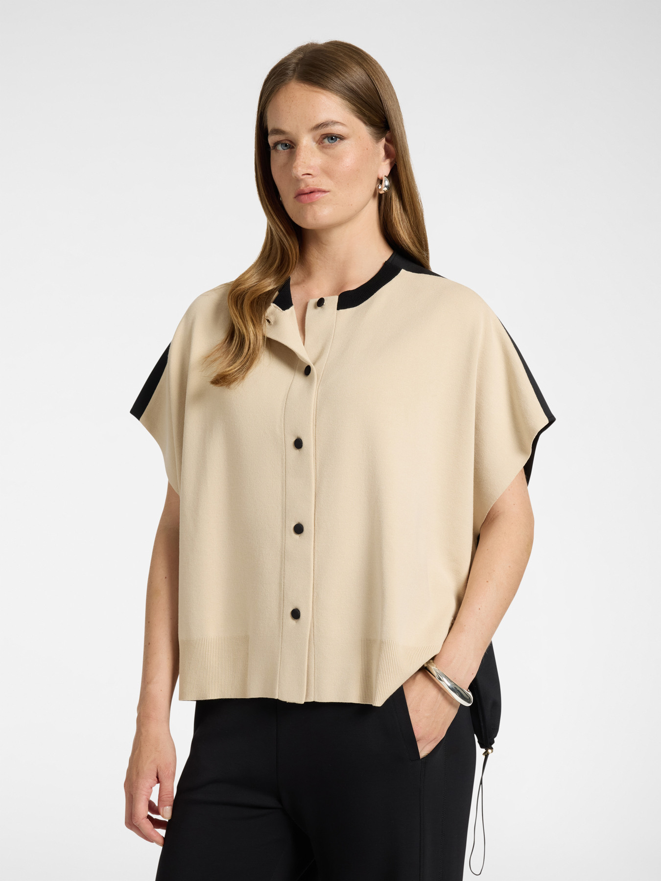 Cardigan boxy bicolore image number 0