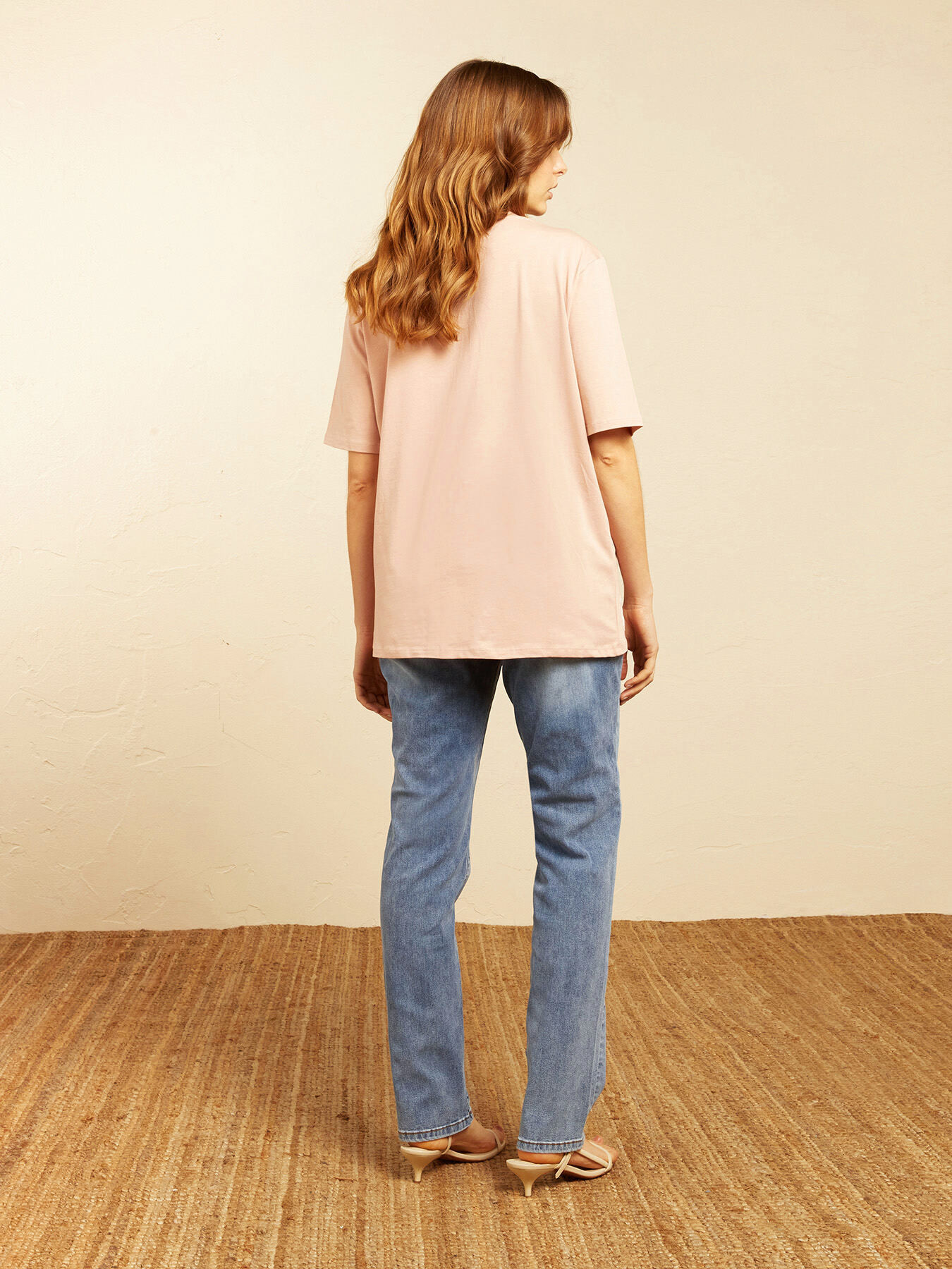 T-shirt with floral embroidery image number 1