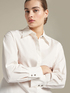 Long stretch cotton shirt image number 2