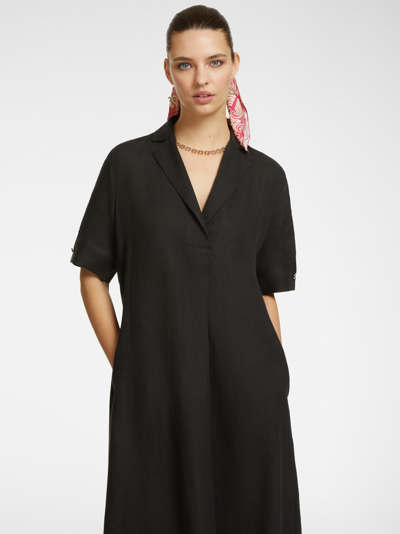 Vestido evas&eacute; em linho image number 2