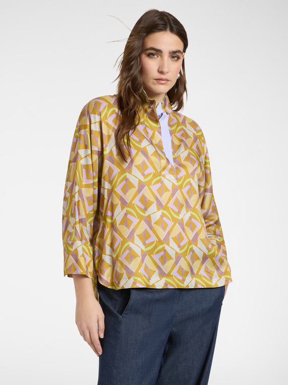 Blouse en viscose imprim&eacute;e