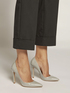Cropped sateen trousers image number 4