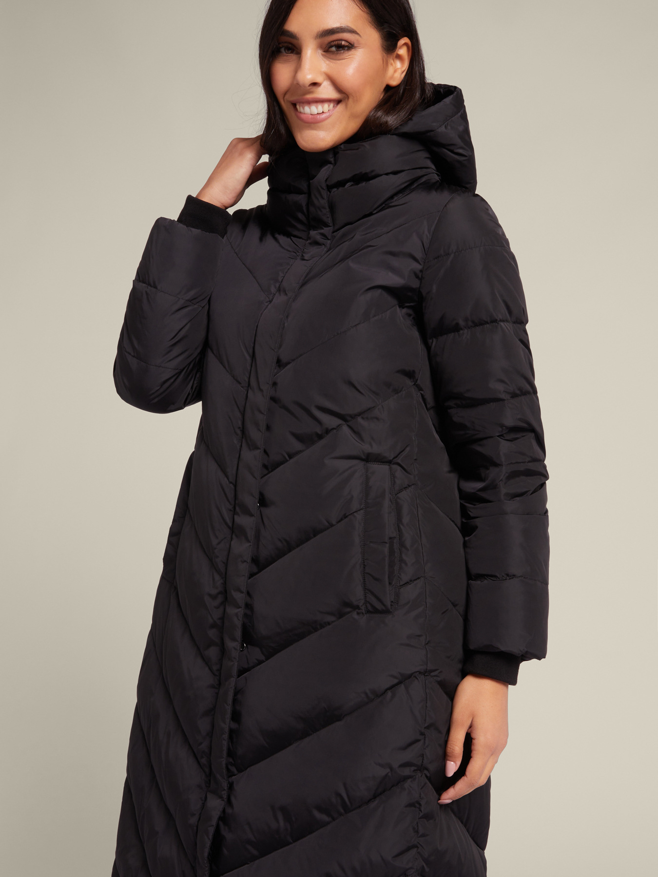 Doudoune longue en nylon recycl&eacute; image number 2