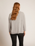CASHMERE BLEND SOFT NECK SWEATER WITH ARGYLE PATTERN AND CABLING image number 1