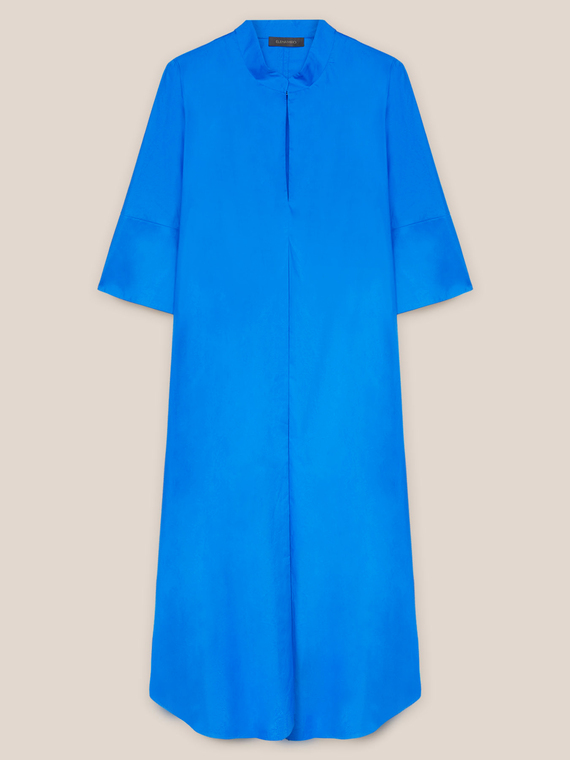 Robe longue trapèze en coton