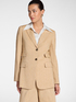 Blazer en m&eacute;lange de lin simple boutonnage image number 0
