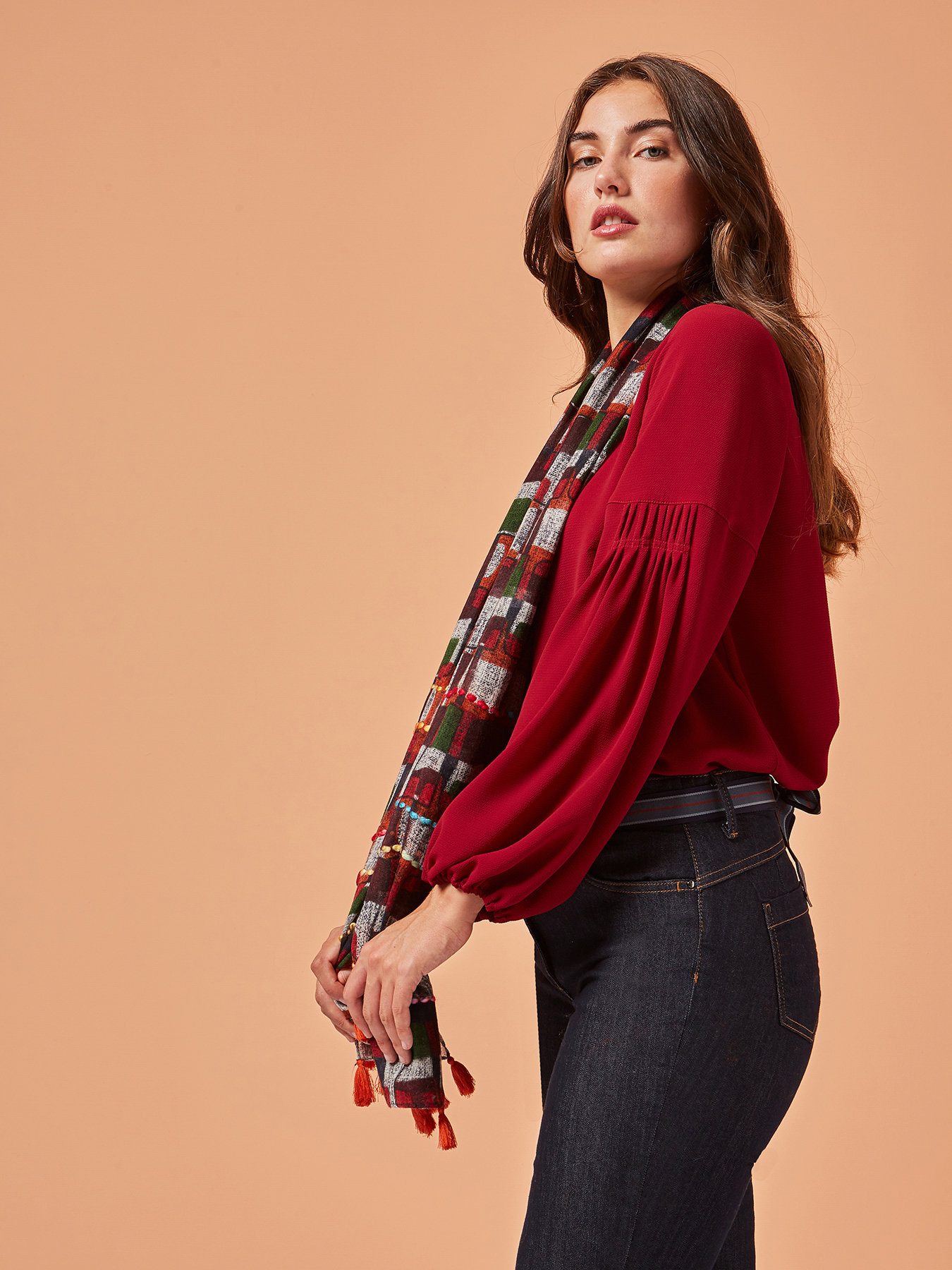 Sciarpa fantasia in lana image number 0