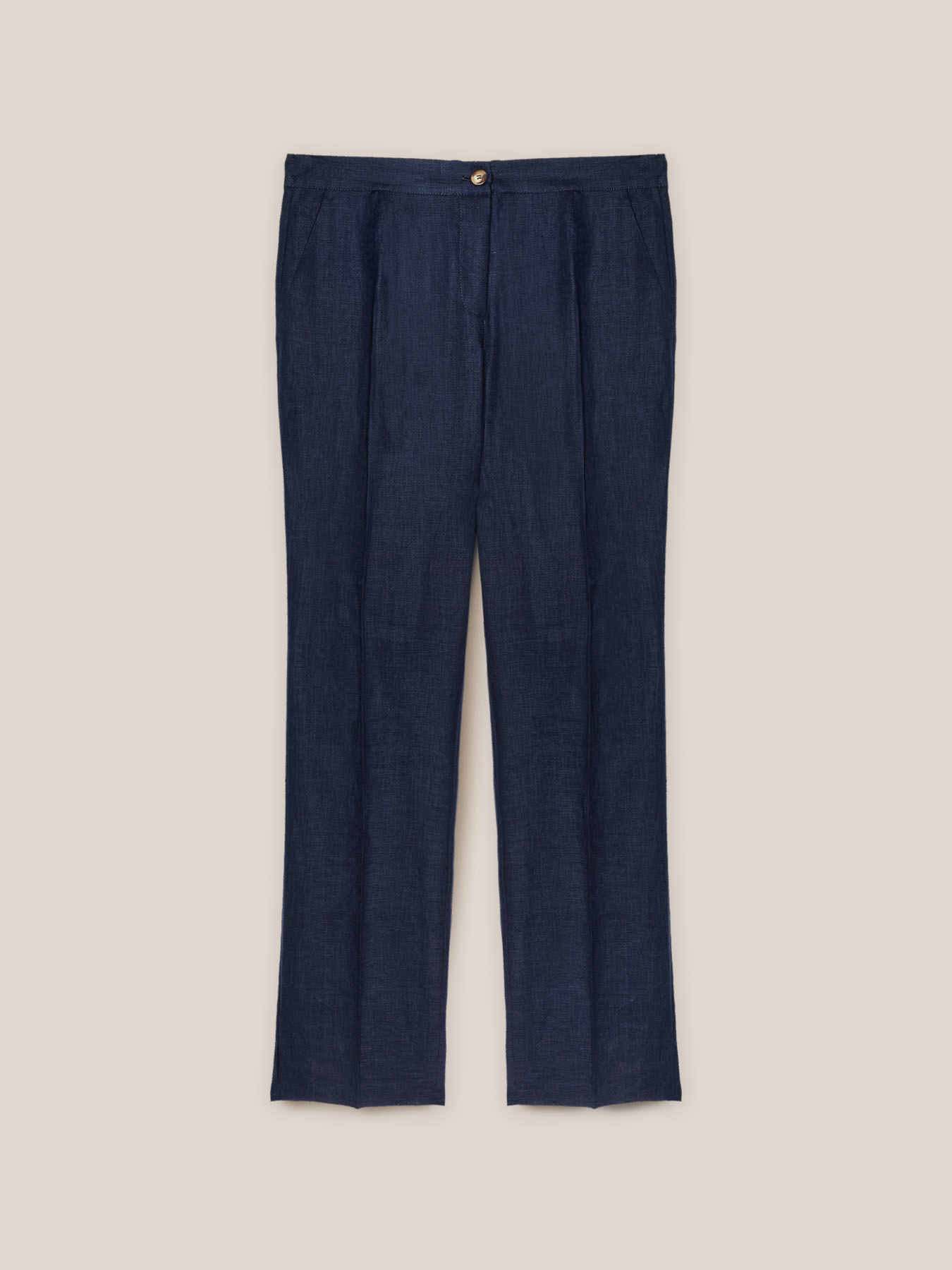 Pantaloni dritti in puro lino image number 4