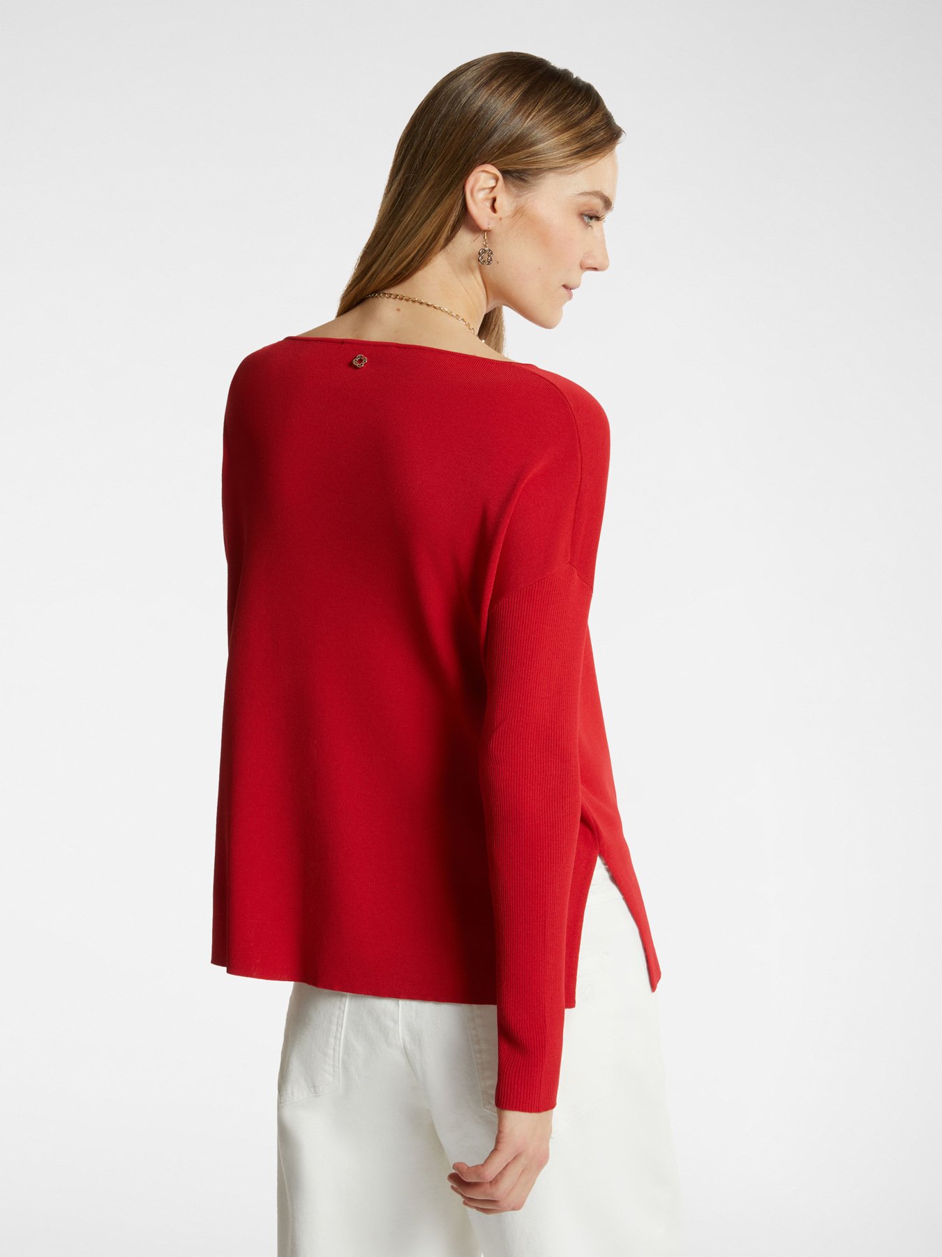 Sweater with boat neck image number 1