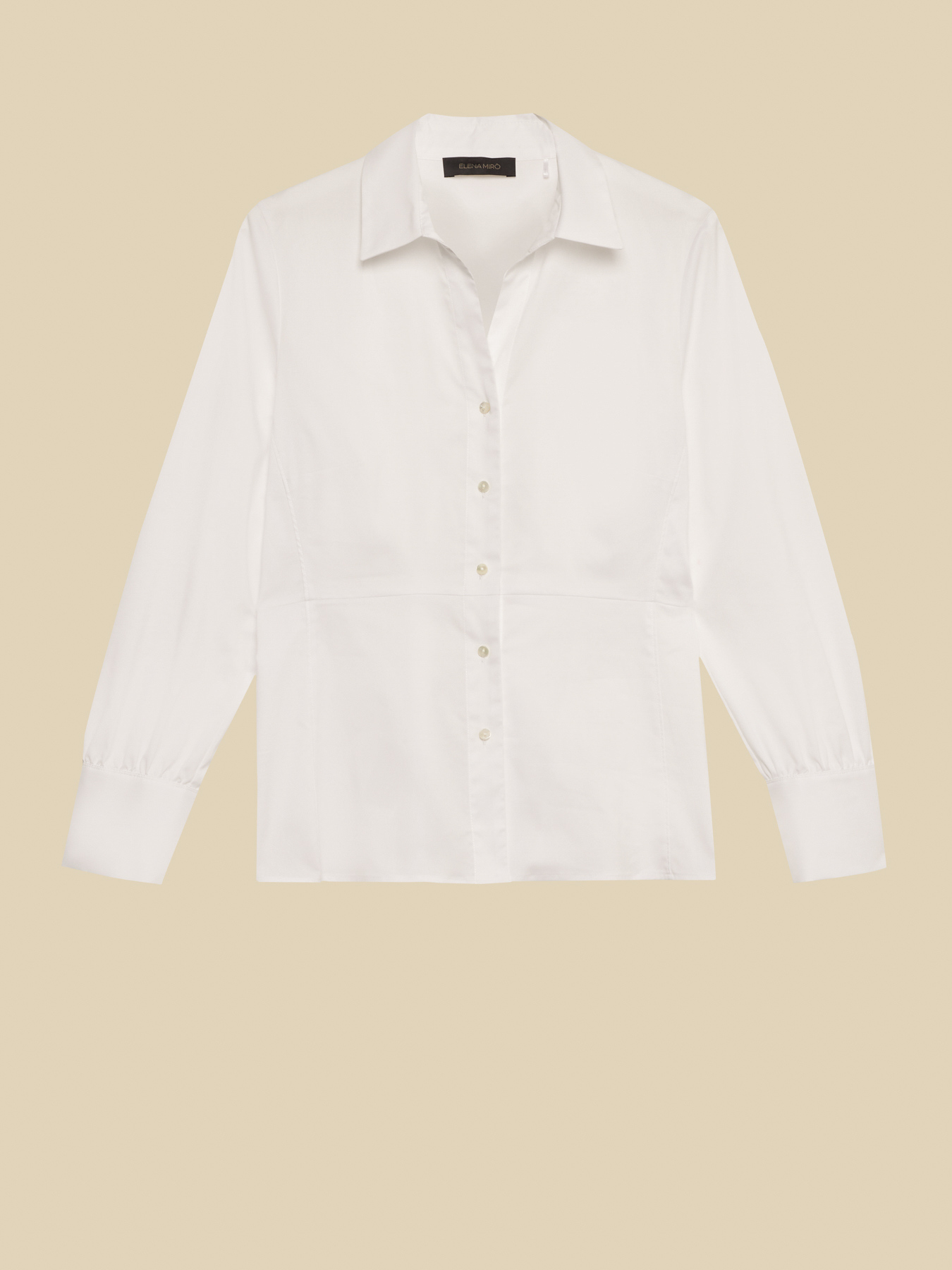 Camicia sciancrata in popeline image number 4