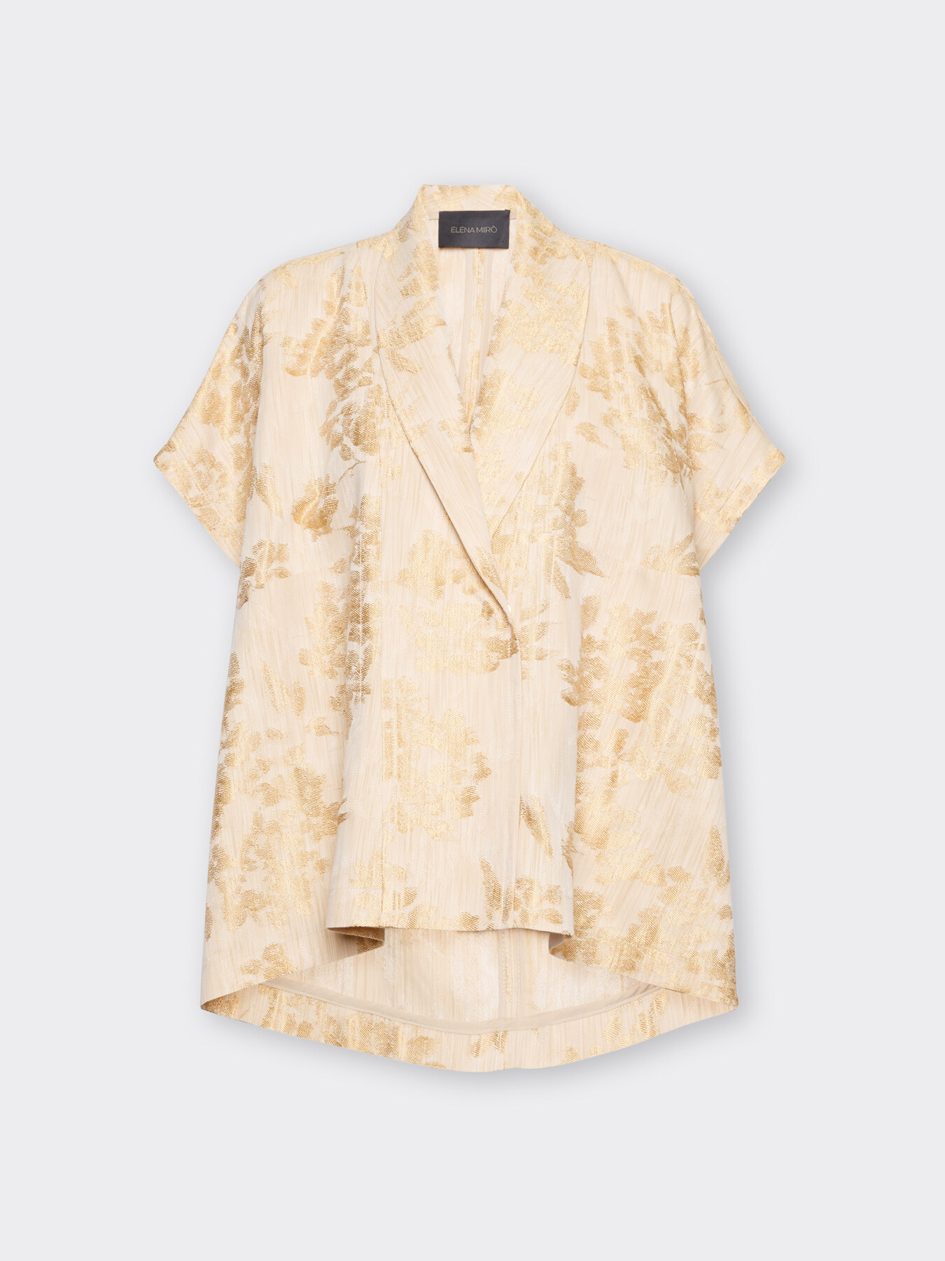 Laminated jacquard caban image number 4