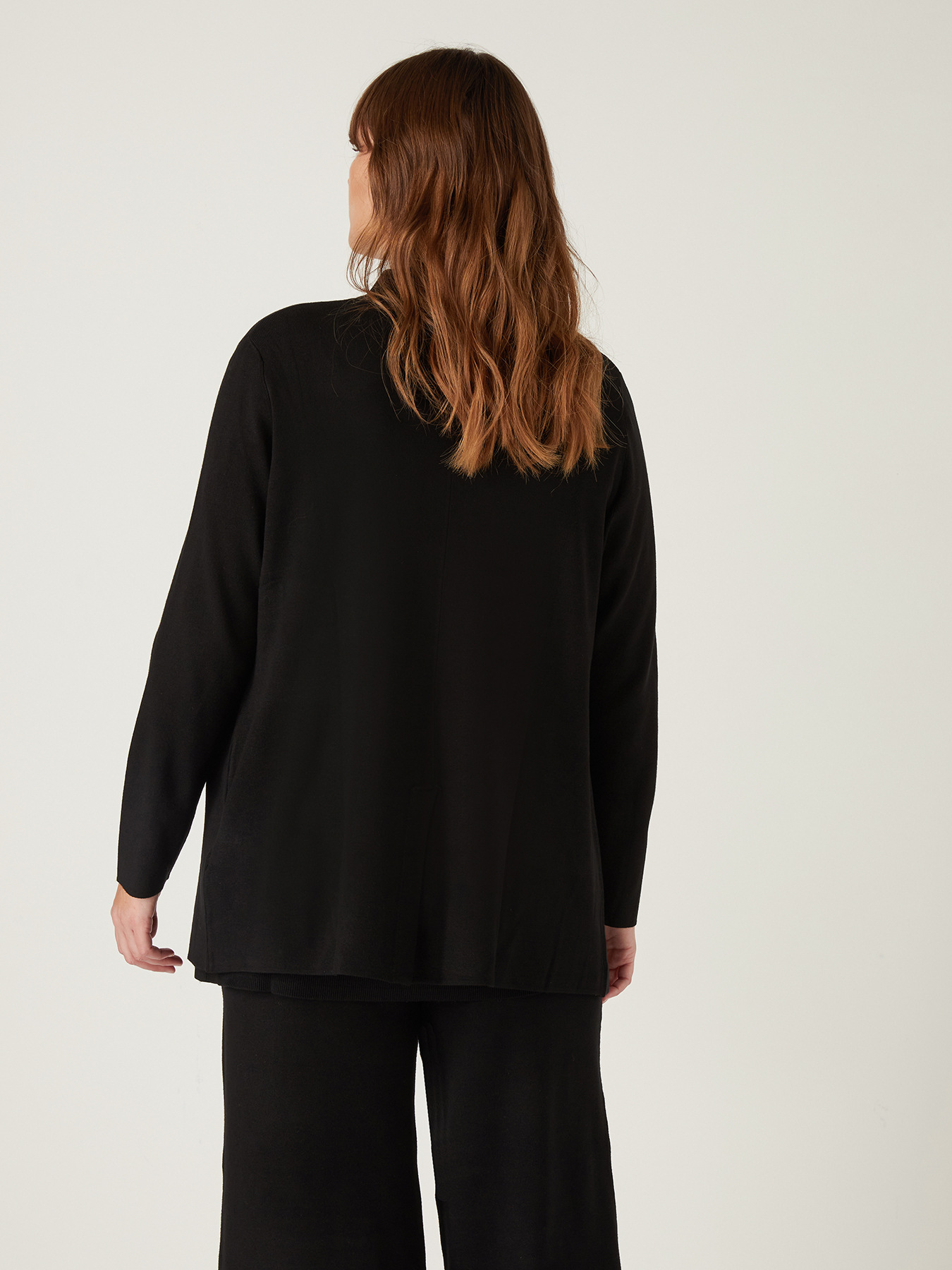 Cardigan lungo in viscosa comfort image number 1