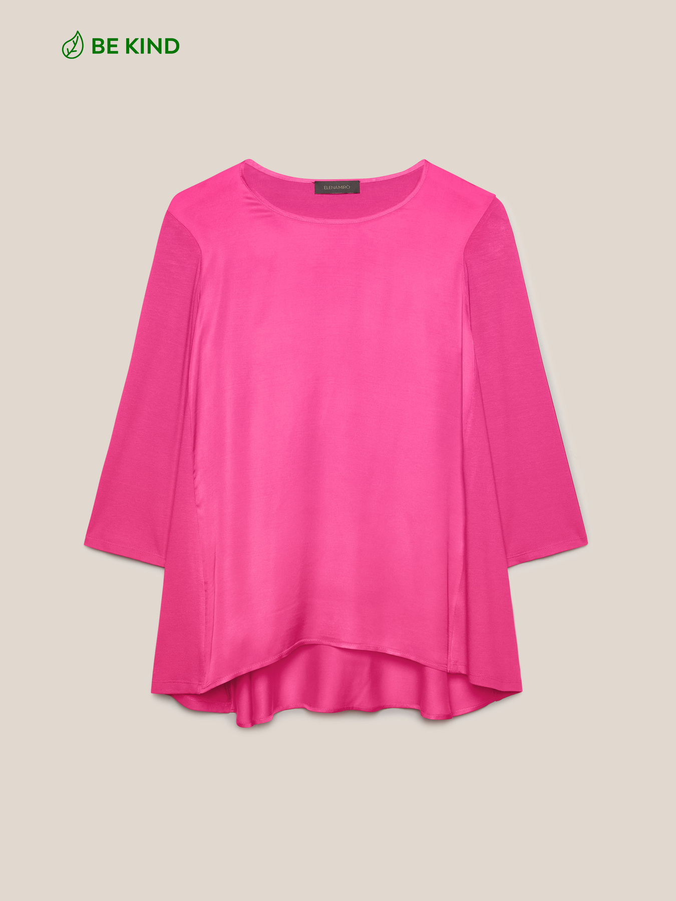 T-shirt in due tessuti in viscosa ECOVERO&trade; image number 4