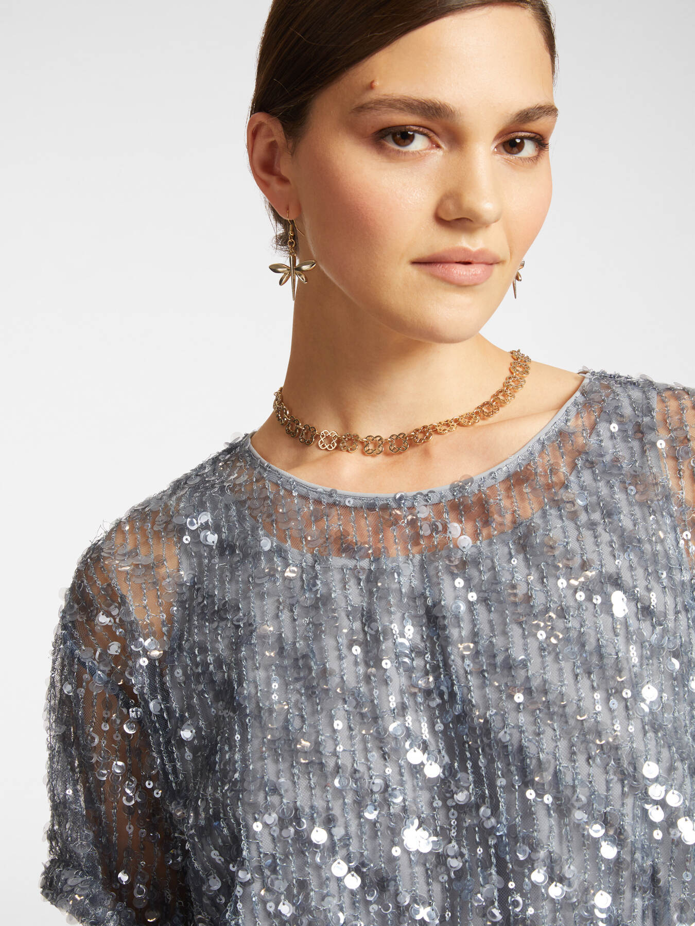 Blusa de lantejoulas image number 3