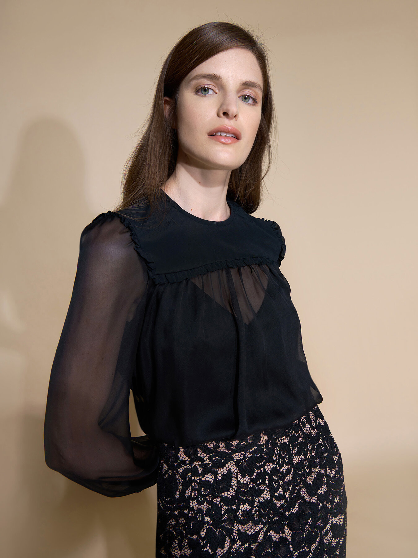 BLUSA DE CHIF&Oacute;N image number 2