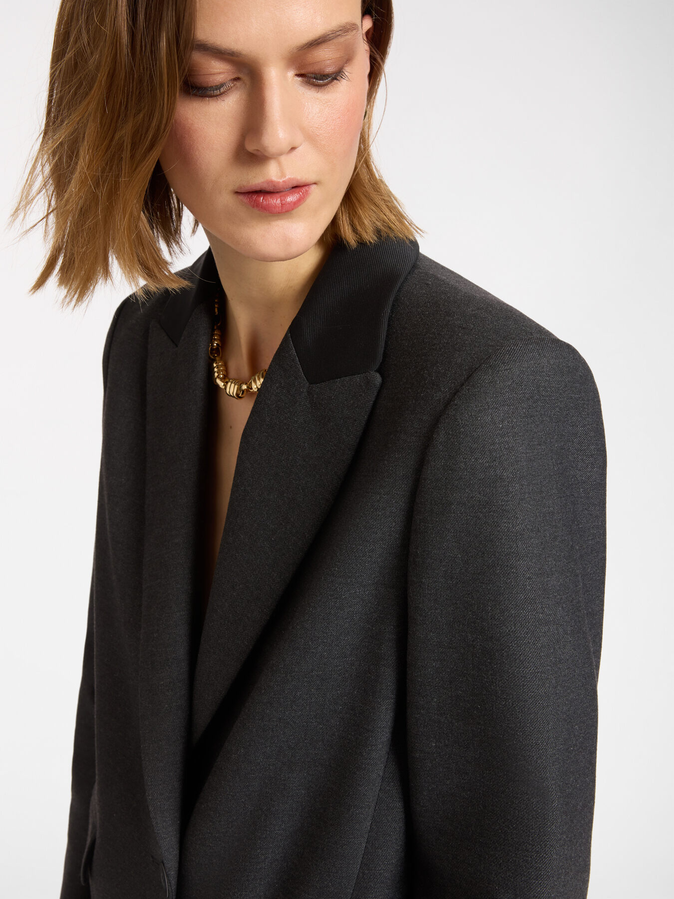 Blazer de franela de gran tama&ntilde;o image number 3