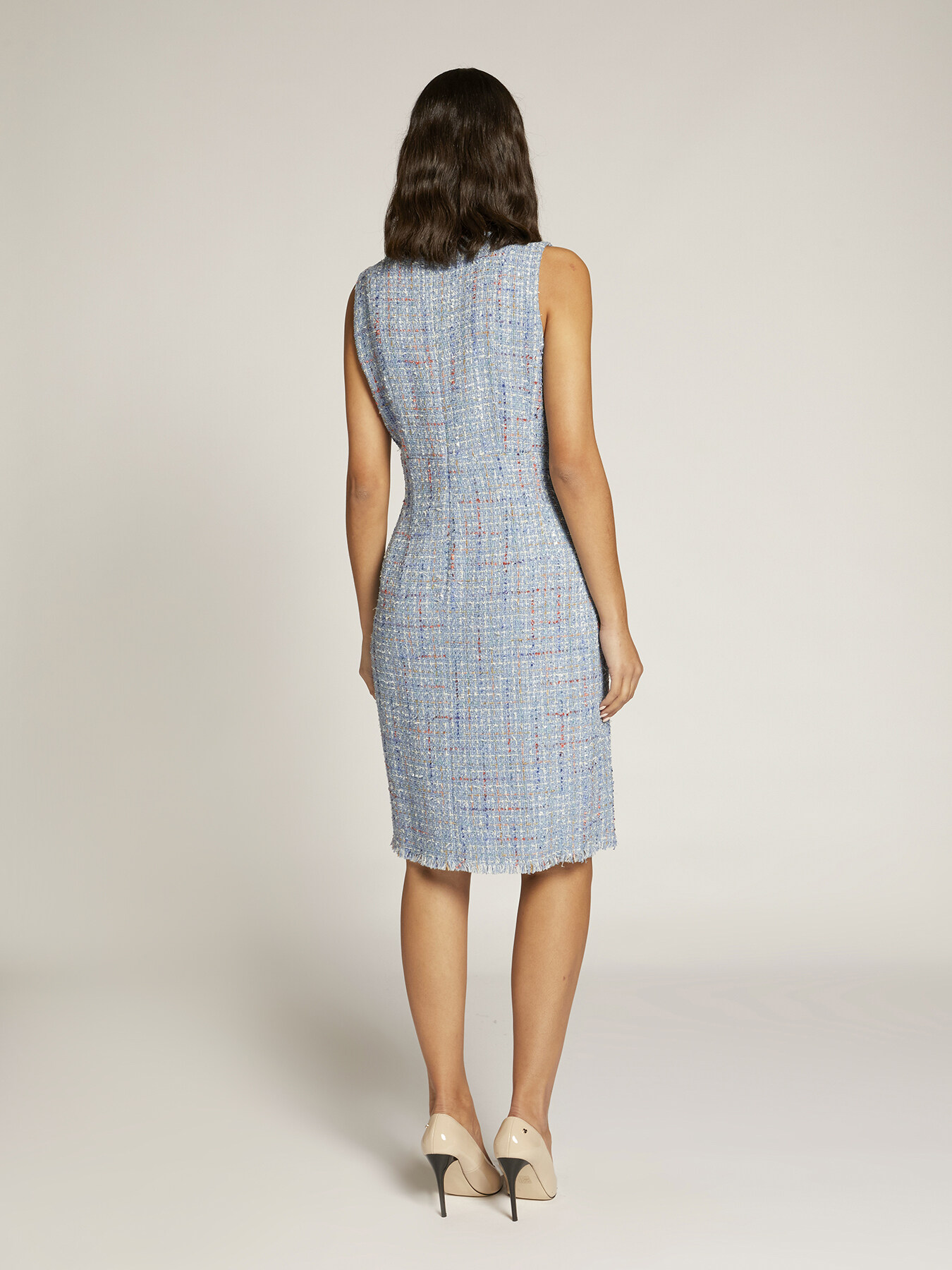 Basket weave fabric dress image number 1