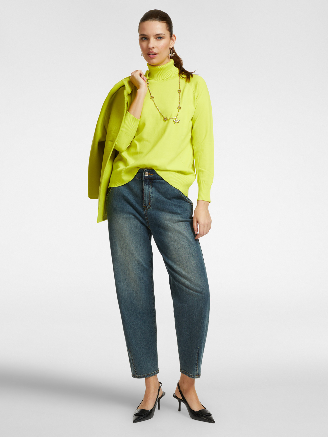 Jersey de cuello alto de viscosa LENZING&trade; ECOVERO&trade; image number 2