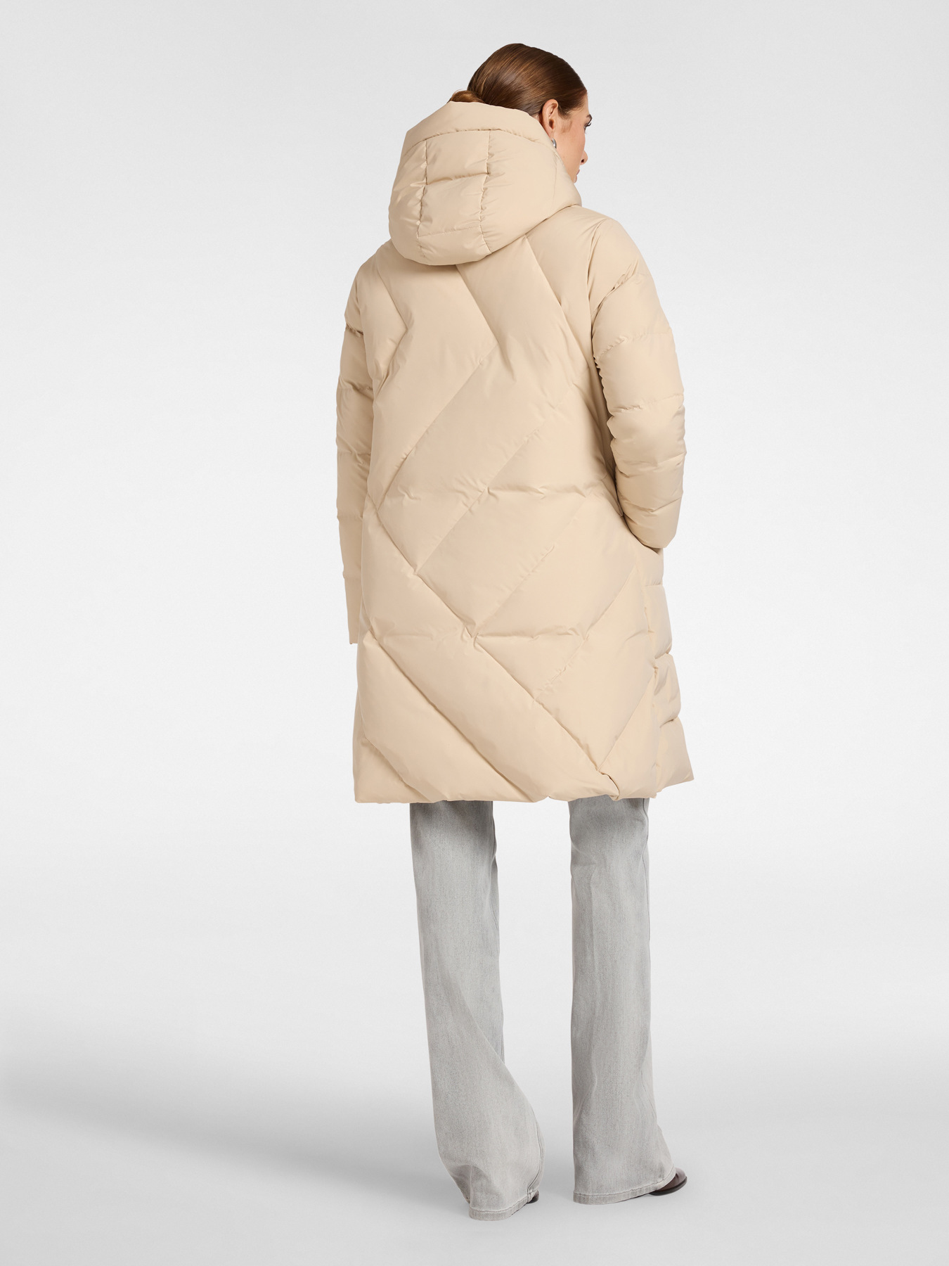 Langer Steppmantel aus Nylon image number 1