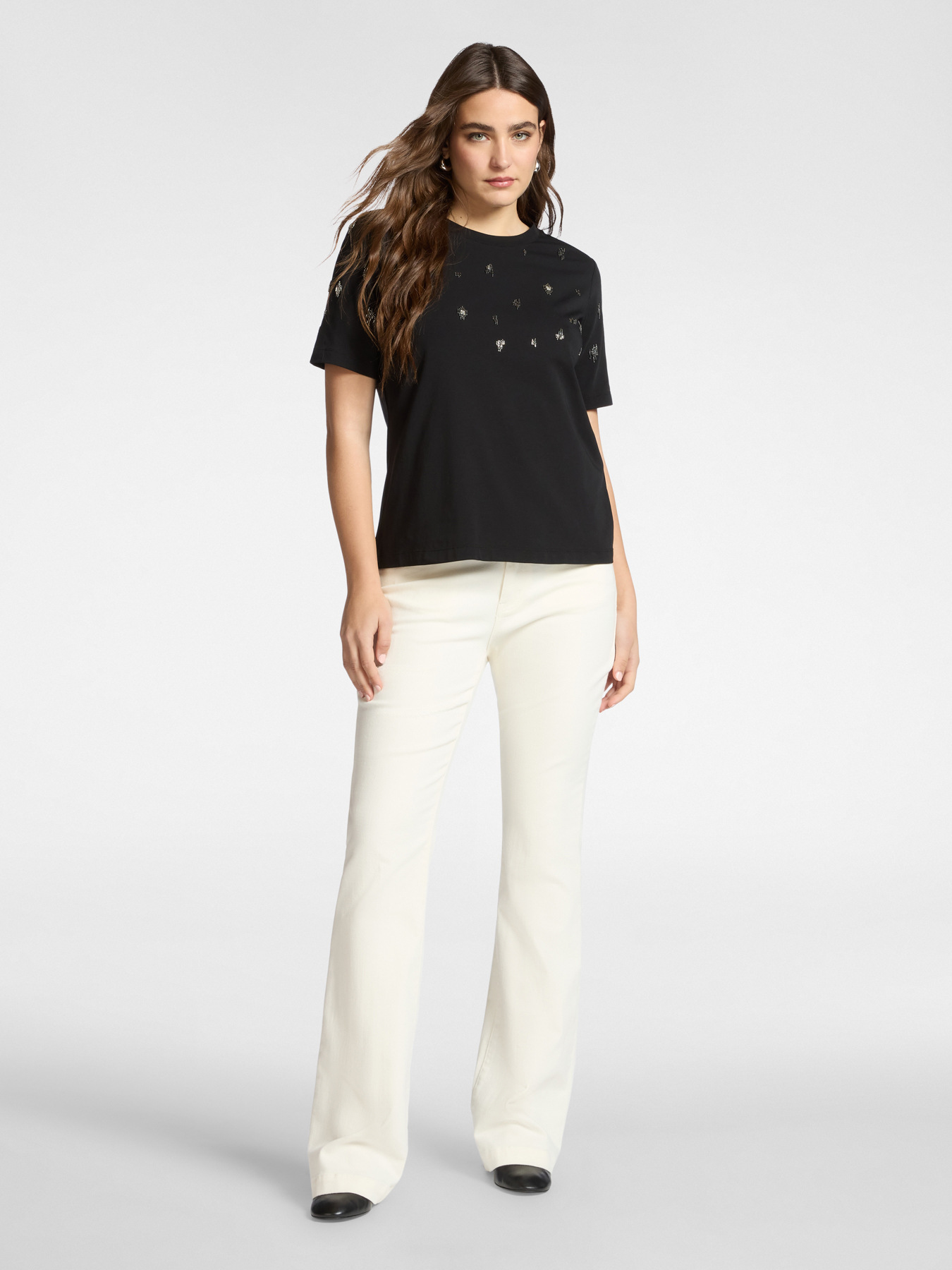 Cotton t-shirt with embroidery image number 2