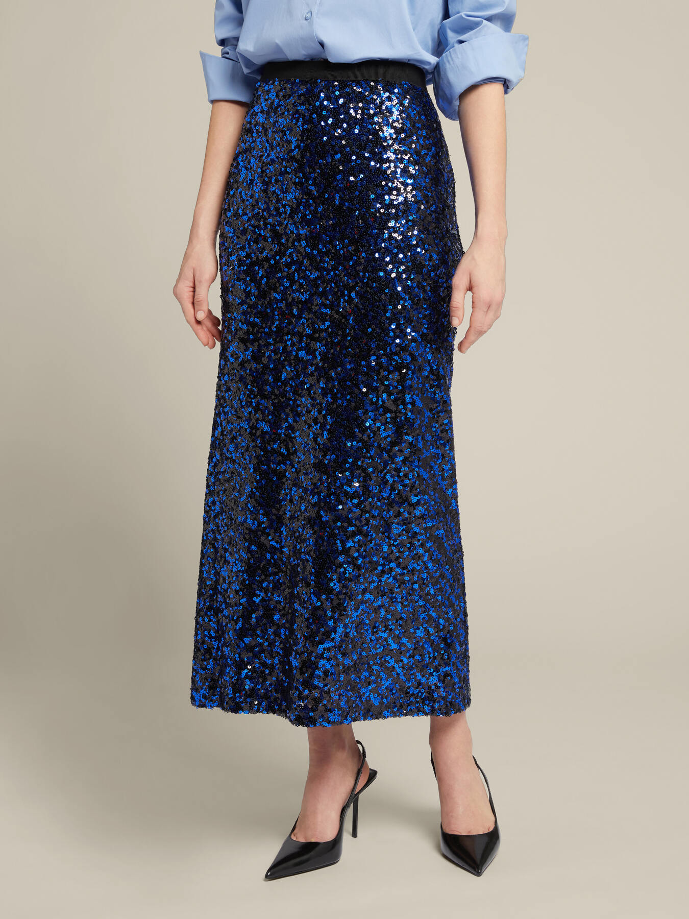Jupe en tulle entièrement pailletée image number 3
