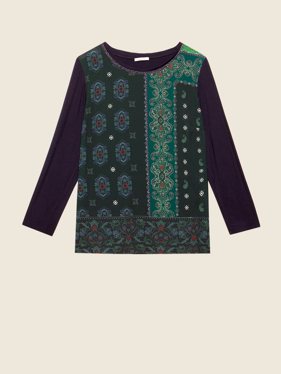 Elenamiro: T-shirt com parte frontal estampada_8