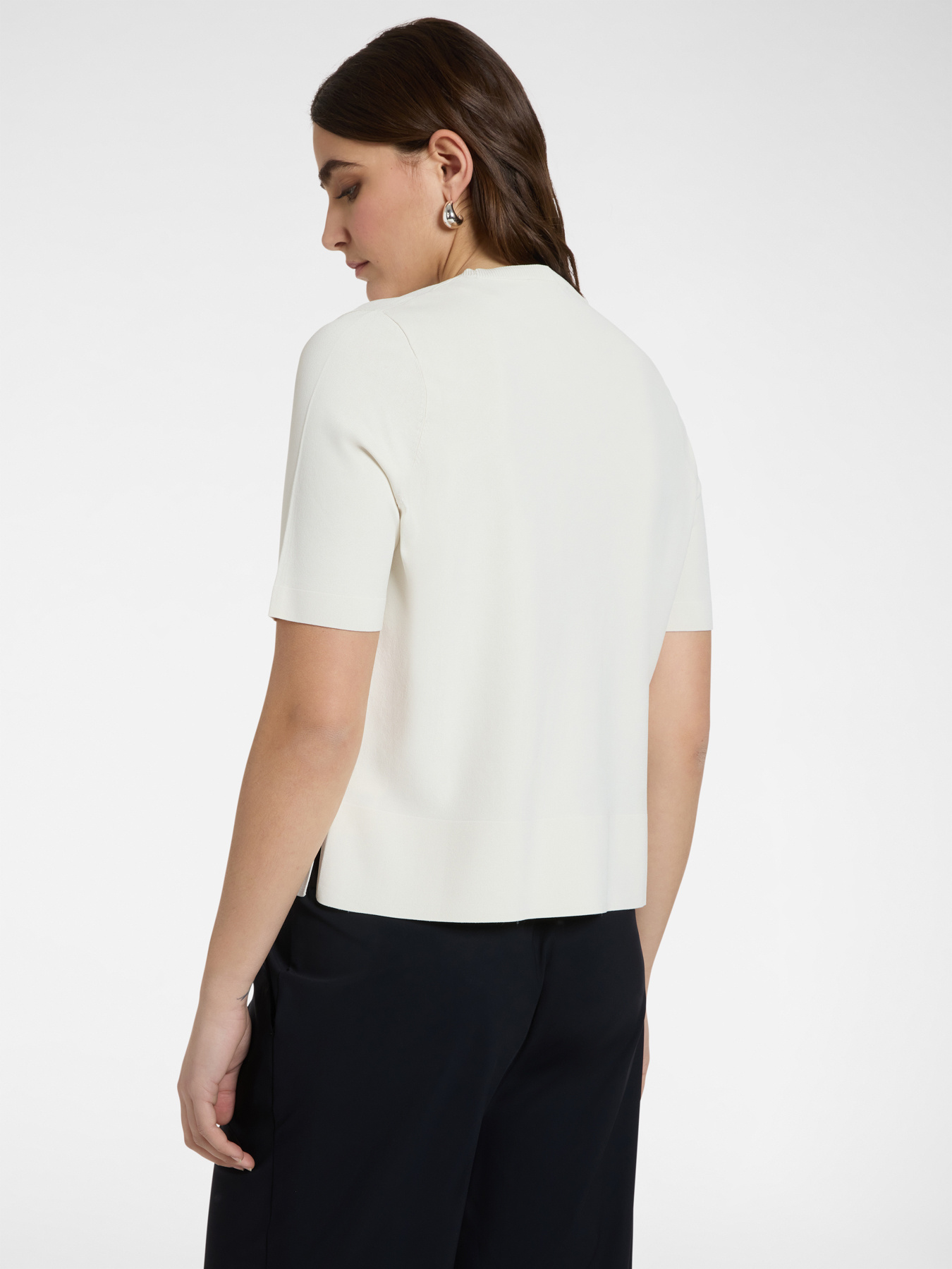 Maglia misto viscosa con maniche corte image number 1