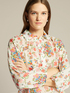Printed cotton voile blouse image number 3