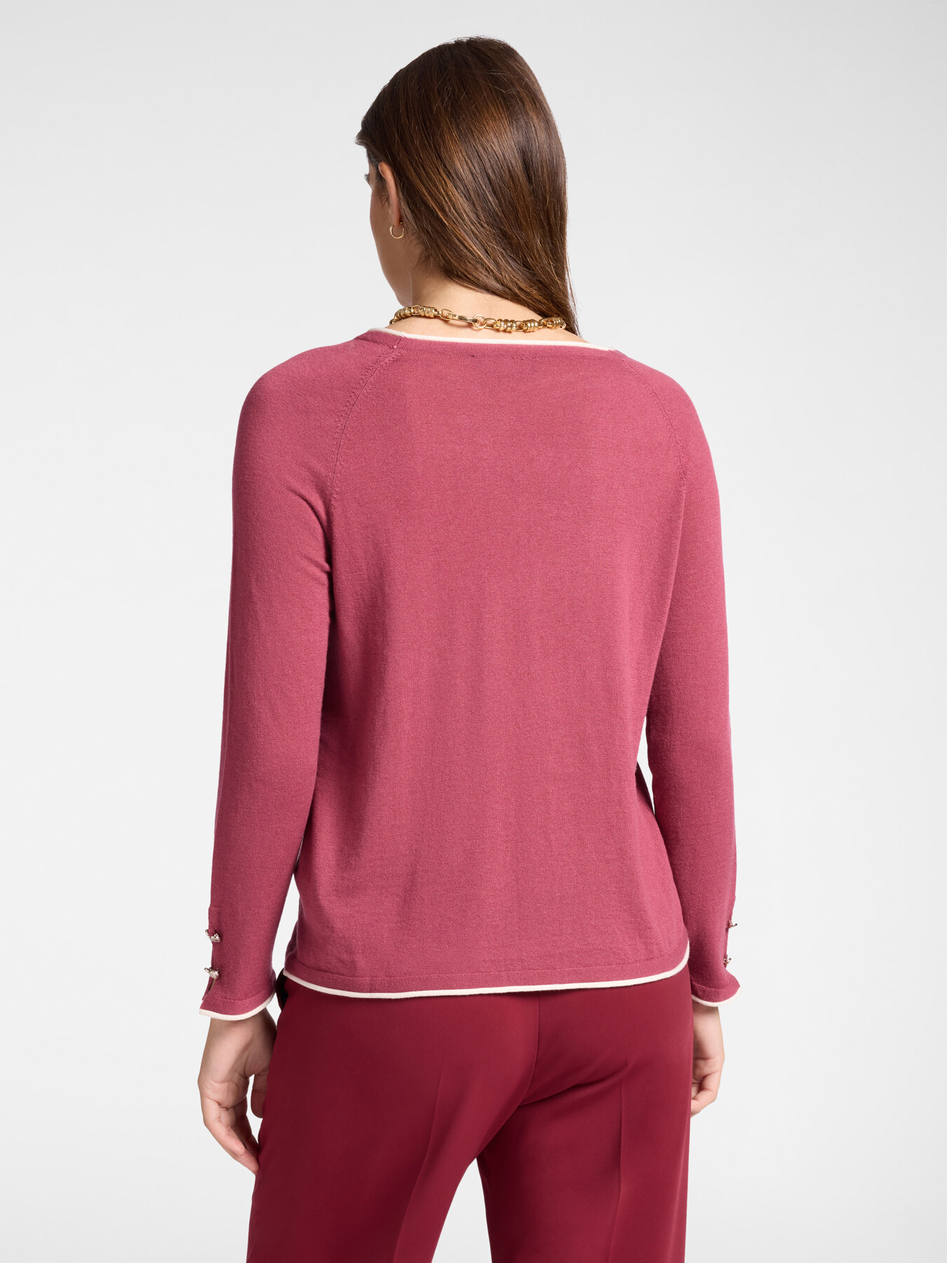 Camisola com borda contrastante image number 1