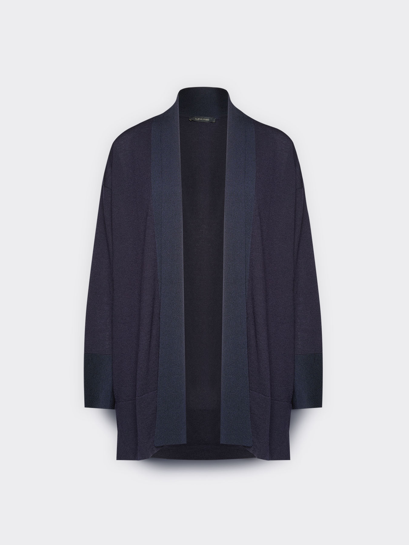 Long cardigan in pure wool image number 4
