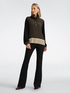 Printed viscose and silk T-shirt image number 2