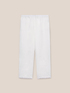 Linen trousers with fringes at the hem image number 4