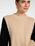 Pure wool sweater with cable knit image number 3