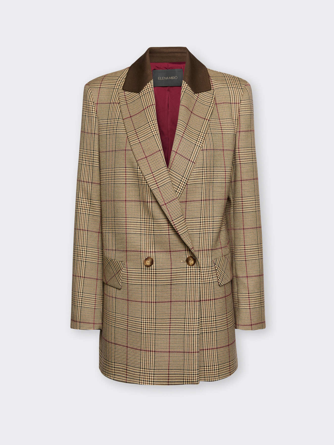 Doppelreihiger Blazer mit Prince-of-Wales-Muster image number 4