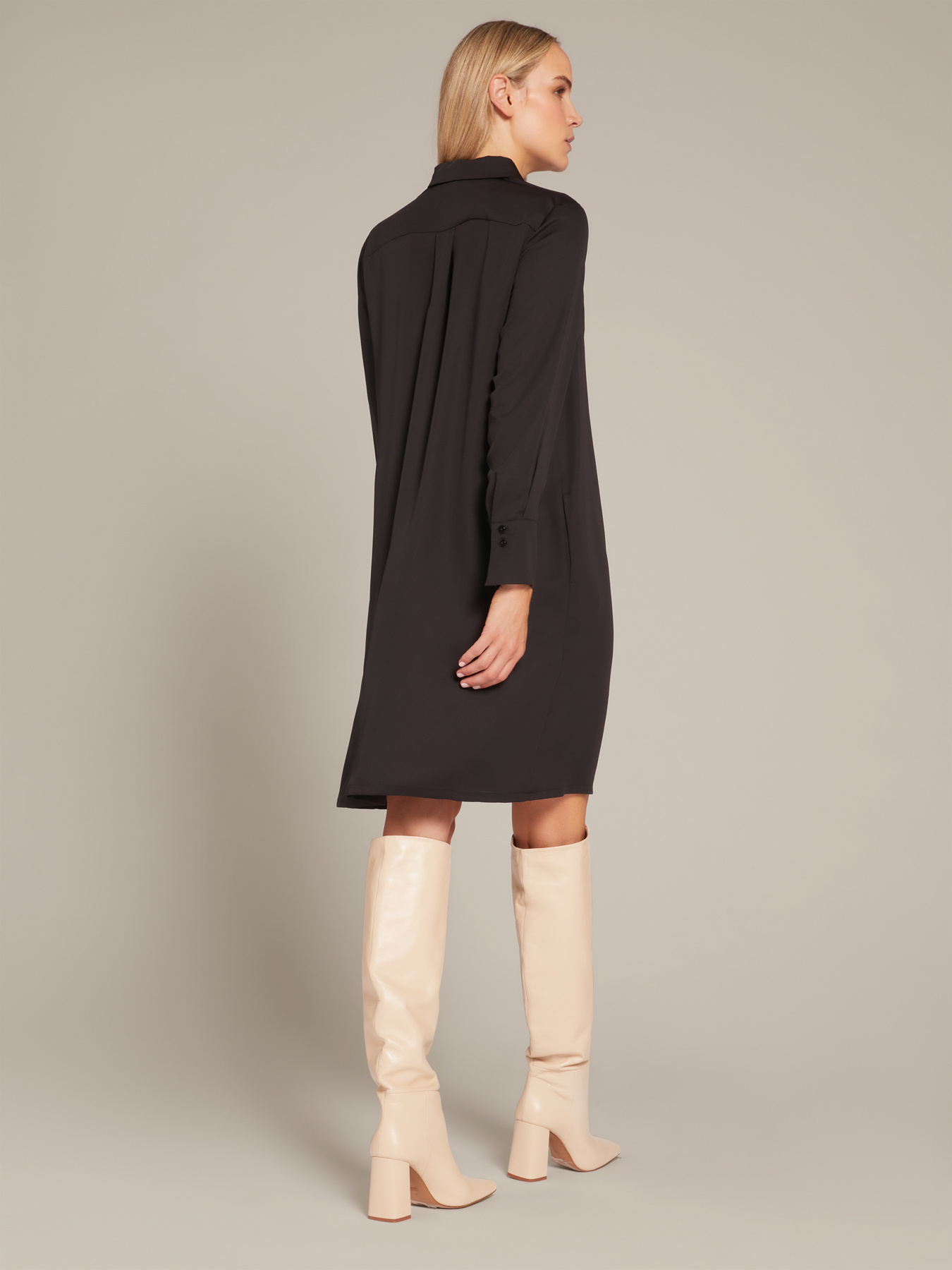 Abito chemisier con fusciacca image number 1