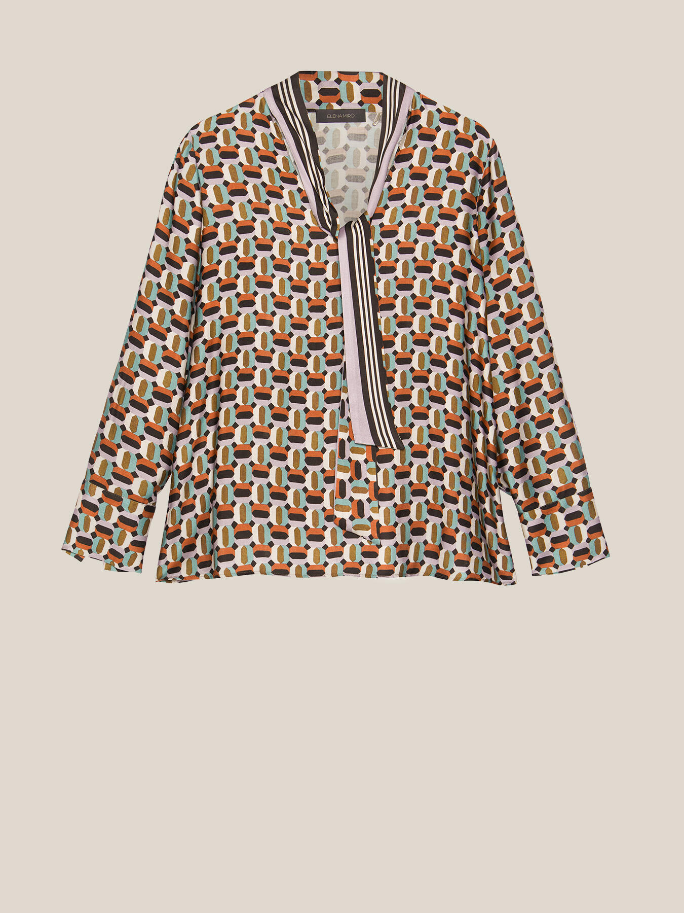 Bluse mit geometrischem Druck image number 4