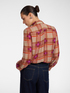 Camisa de georgette estampada con faj&iacute;n image number 1