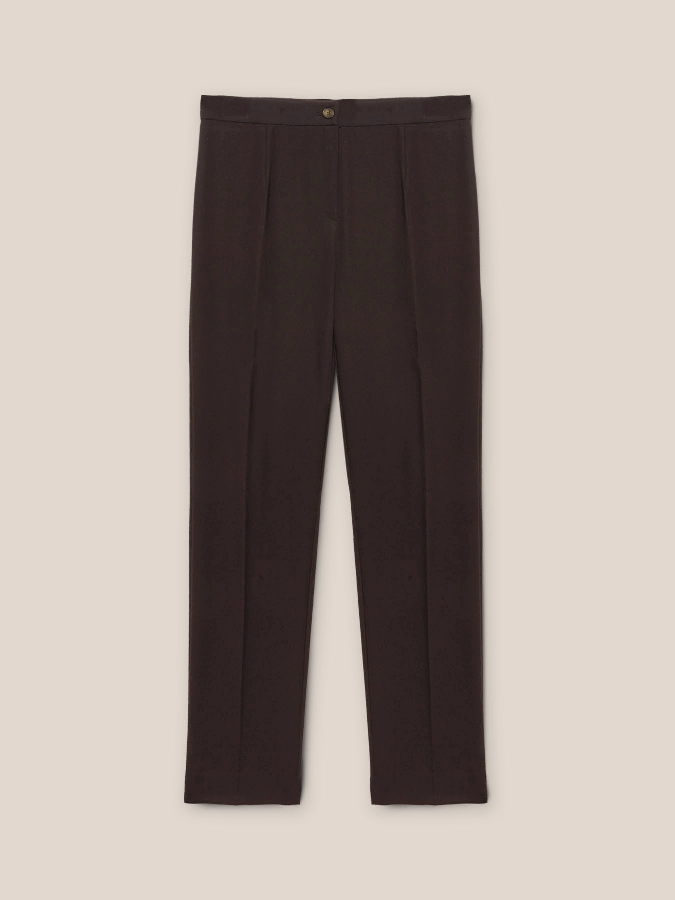 Basic straight trousers in bi-stretch twill image number 4