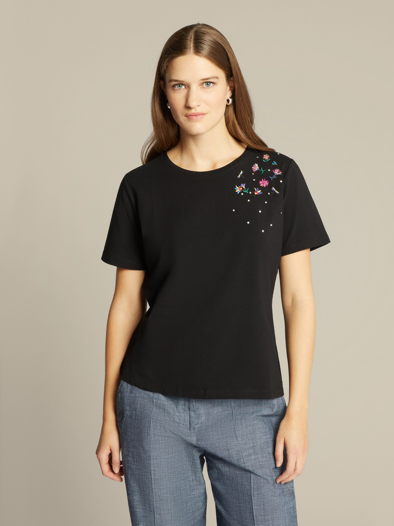 Embroidered T-shirt image number 0
