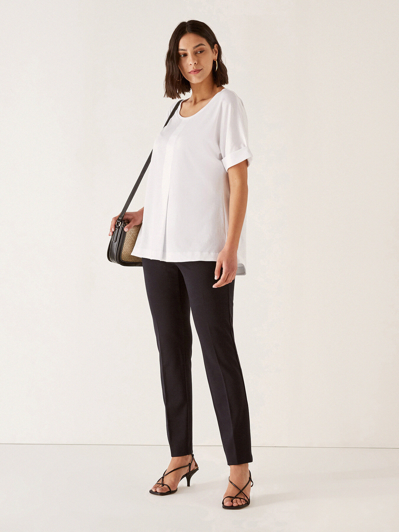 T-shirt with front pleat image number 2