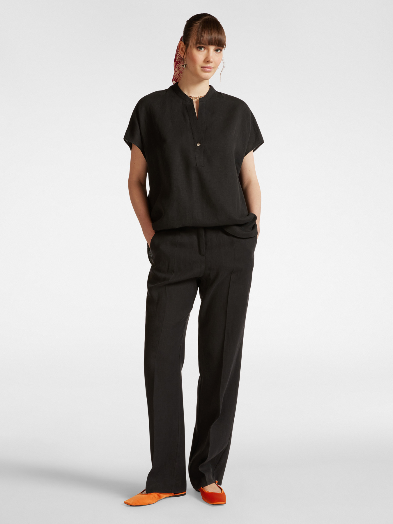 Pantaloni Neri Pantaloni Elena Miro Prezzi Pantaloni Relaxed Fit