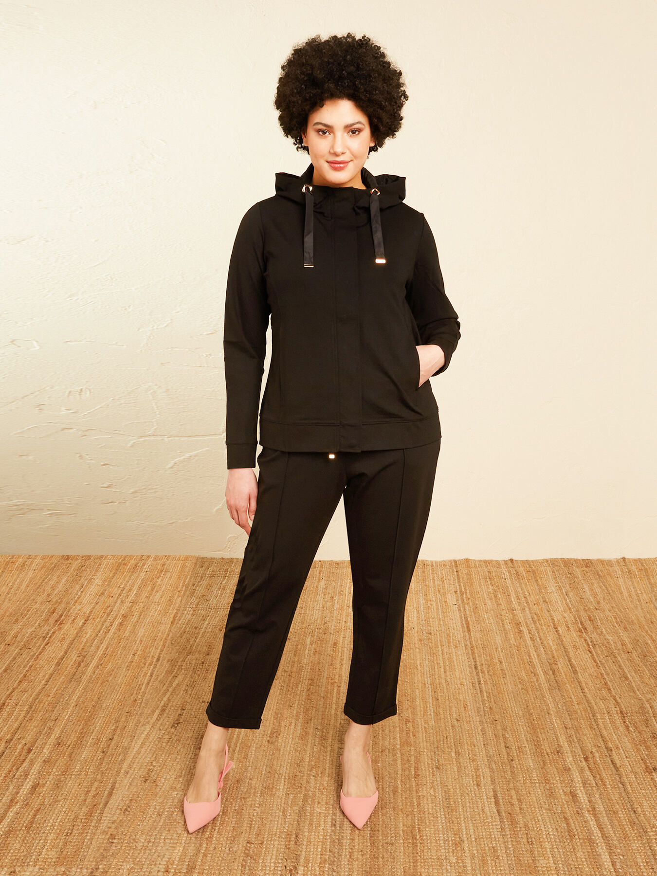 Cazadora en felpa de punto milano image number 0