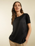 T-SHIRT EN JERSEY ET SATIN image number 0