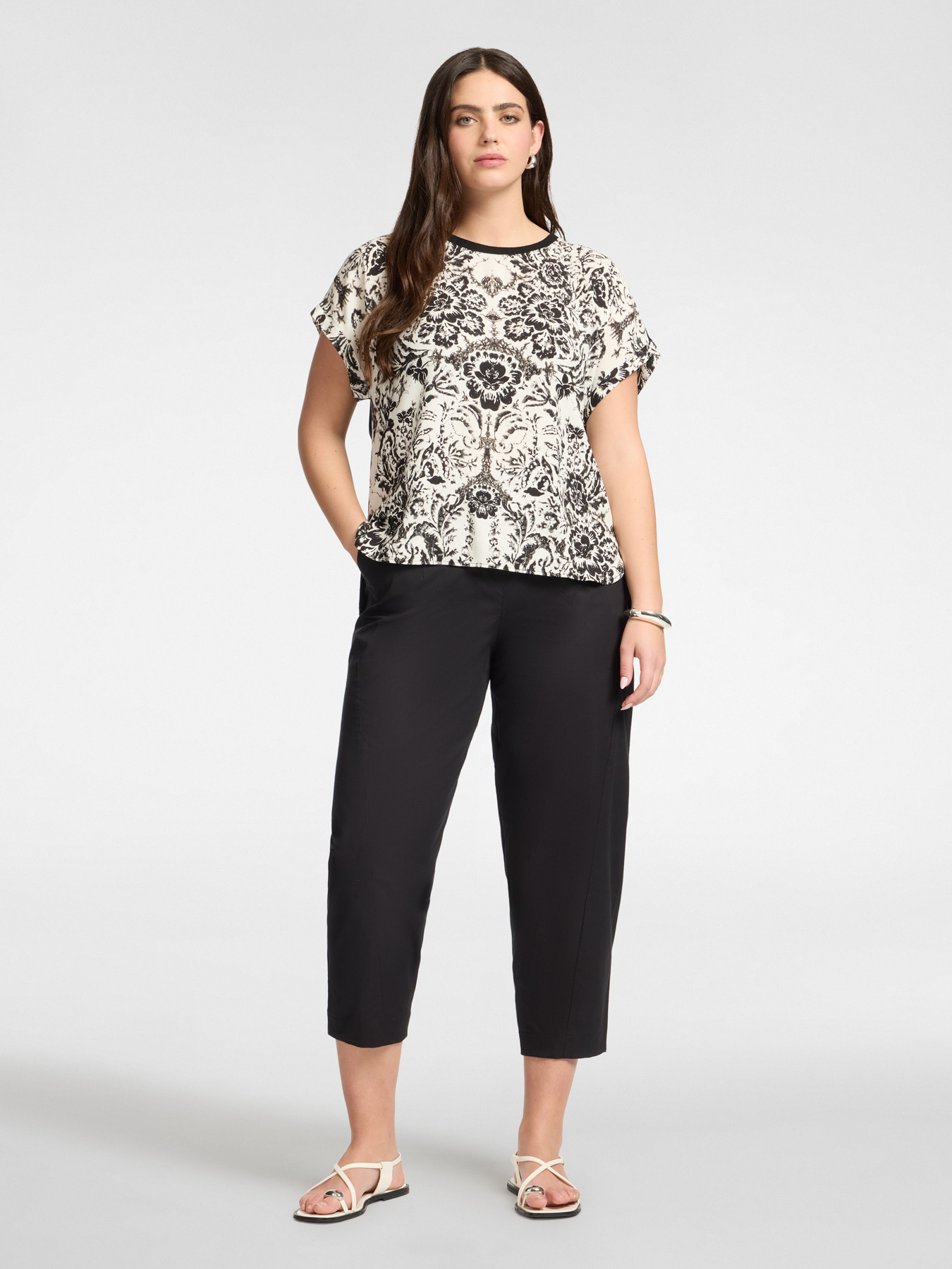 Camiseta estampada em viscose image number 2