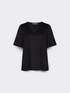 V-neck cotton T-shirt image number 4