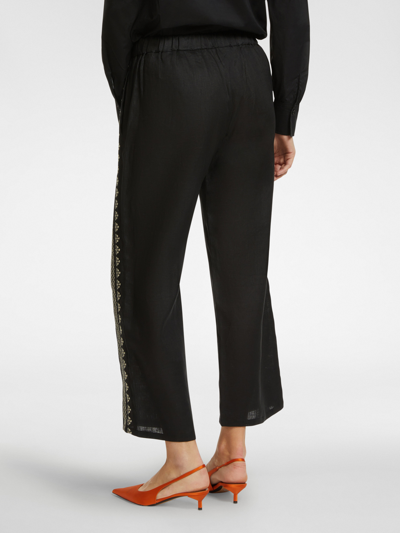 Bestickte Cropped-Hose image number 1