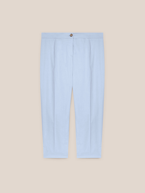Capri trousers in stretch cotton